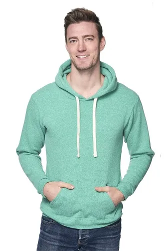 Royal Apparel - From: 37055-ECO TRI KELLY To: 37055-ECO TRI ROYAL - Unisex eco Triblend Fleece Pullover Hoody Eco tri kelly