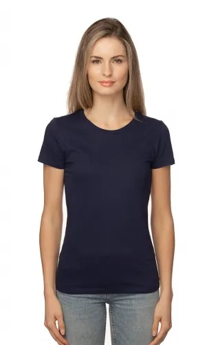 Royal Apparel - 5001ORGW-Ocean - Womens Short Sleeve Organic Fine Jersey Tee-Ocean