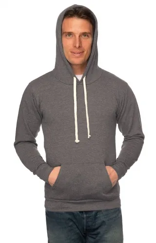 Royal Apparel - 97155-Heather ash - Unisex Organic RPET French Terry Pullover Hoody-Heather ash