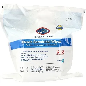 Clorox - 30359 - Healthcare Bleach Germicidal Healthcare Bleach Germicidal Surface Disinfectant Cleaner Refill Premoistened Germicidal Manual Pull Wipe 110 Count Pouch Floral Bleach Scent NonSterile