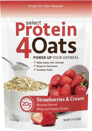 PES Select Protein 4 Oats Strawberries & Cream - 12 Servings