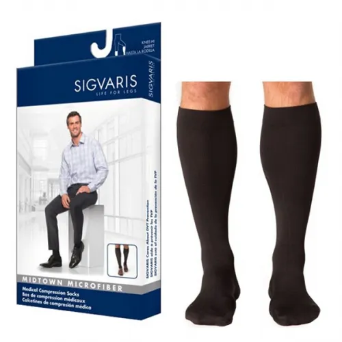 Sigvaris - From: 822CXSM99S To: 823CLSM32S - Midtown Microfiber Calf with Grip-Top