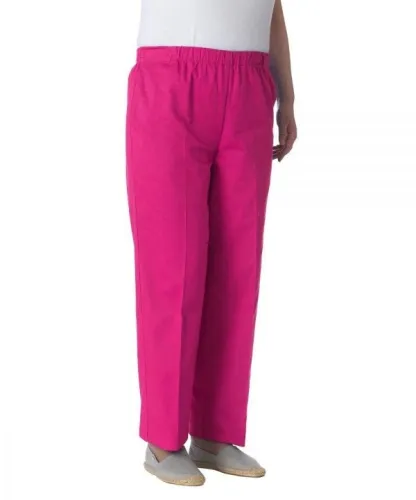 Silverts - SV23480-SV62-M - SV23480 Womens Easy Access Cotton Pants-Purple-Medium
