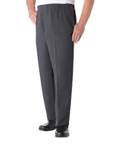 Silverts - SV50660-SV57-XL - SV50660 Mens Easy Access Pants With Elastic Waist-Brown-Extra Large