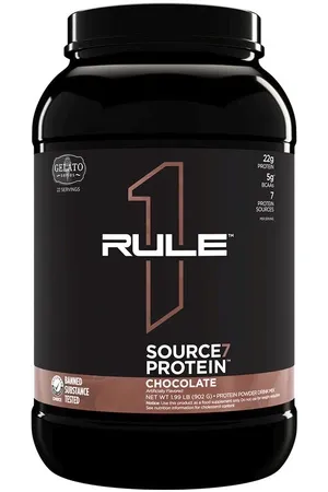 Rule 1 R1 Source7 Multi-Source Protein Blend  Chocolate Gelato - 22 Servings