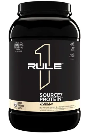 Rule 1 R1 Source7 Multi-Source Protein Blend  Vanilla Gelato - 23 Servings