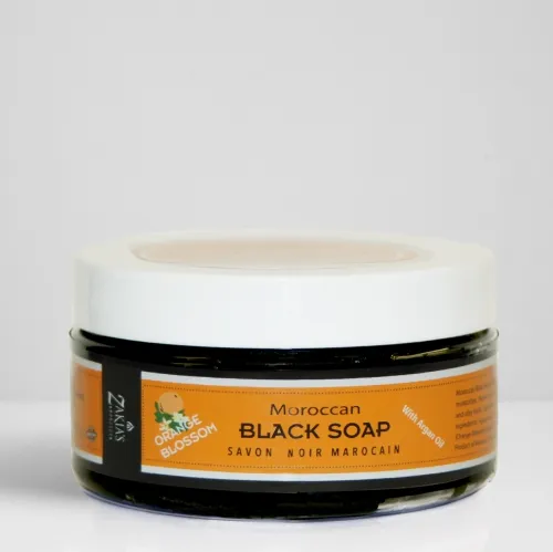 Zakias Morocco - SOP_104 - Moroccan Black Soap - Orange Blossom